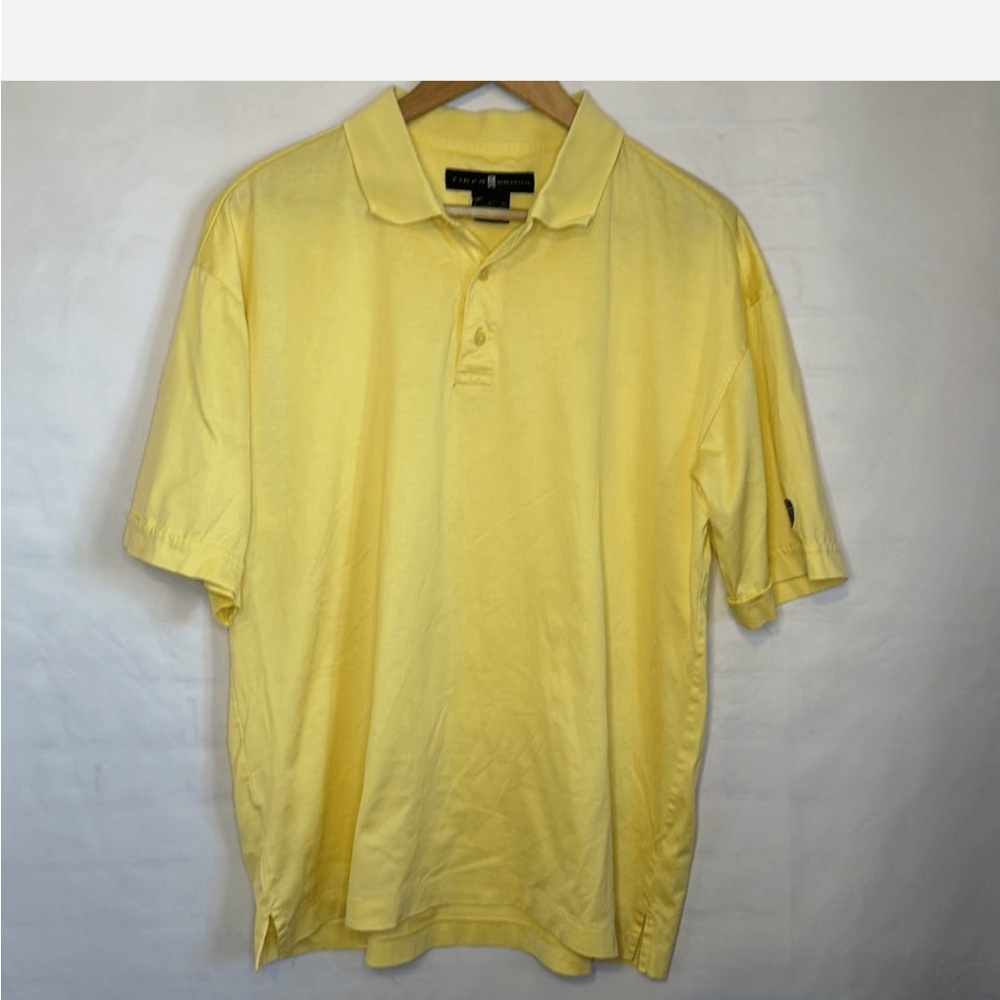 Tiger Woods Nike Yellow performance Golf Polo XL